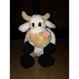 Huggable Holstein Bull Cow Plush Stuffed Animal 14 Inch Spots Great American Toy